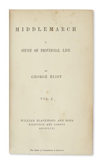 ELIOT, GEORGE. Middlemarch.